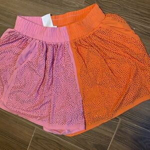 Queen of Sparkles ColorBlock Athletic Sequin Shorts